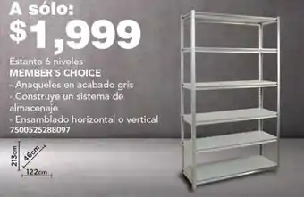 Soriana Híper Estante 6 niveles MEMBER'S CHOICE oferta