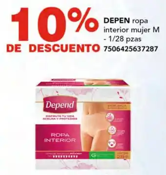 Soriana Híper DEPEND ropa interior mujer - 1/28 pzas oferta
