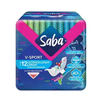 Farmacia San Pablo Saba v-sport toallas femeninas ultradelgada con alas oferta