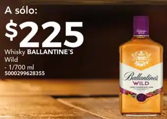 Soriana Híper Whisky BALLANTINE'S Wild 1/700ml oferta