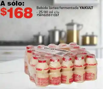 Soriana Híper YAKULT Bebida láctea fermentada 25/80ml oferta