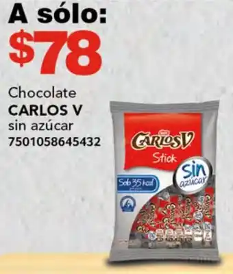 Soriana Híper Chocolate CARLOS V sin azúcar oferta
