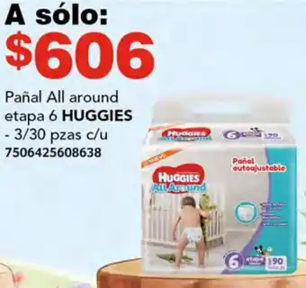 Soriana Híper Pañal All around etapa 6 HUGGIES 3/30 pzas oferta
