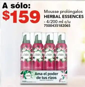 Mousse prolóngalos HERBAL ESSENCES 4/200ml