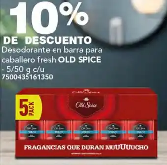 Soriana Híper Desodorante en barra para caballero fresh OLD SPICE 5/50g oferta