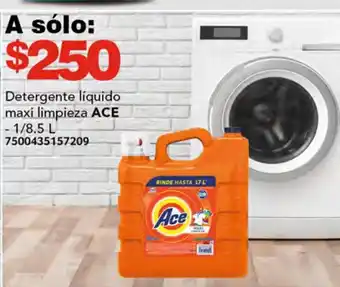 Soriana Híper Detergente líquido maxi limpieza ACE 1/8.5L oferta