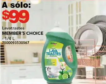 Soriana Híper Lavatrastes MEMBER'S CHOICE 1/4L oferta