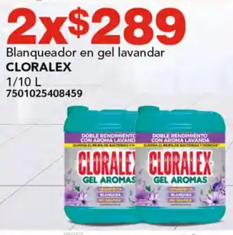Soriana Híper CLORALEX Blanqueador en gel lavandar 1/10L oferta