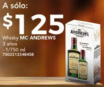 MC ANDREWS Whisky 3 años 750ml