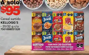 Soriana Híper Cereal surtido KELLOGG'S 20/32g oferta