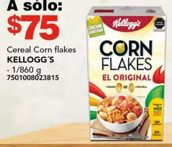 Soriana Híper Cereal Corn flakes KELLOGG'S 1/860g oferta