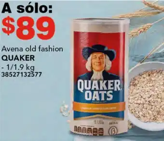 Soriana Híper Avena old fashion QUAKER 1/1,9kg oferta