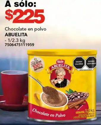 Soriana Híper ABUELITA Chocolate en polvo 1/2.3kg oferta