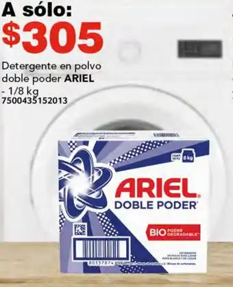 Soriana Híper ARIEL Detergente en polvo doble poder 8/8kg oferta