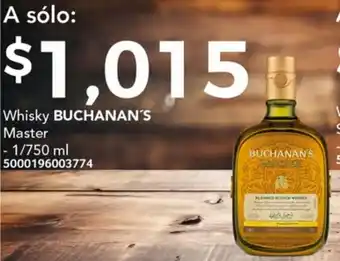 Soriana Híper Whisky BUCHANAN'S Master 1/750ml oferta