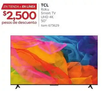 Costco TCL Roku Smart TV UHD 4K 50" oferta