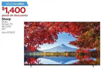 Costco Sharp Roku Smart TV 4K UHD oferta