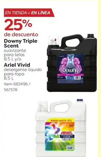 Costco Downy Triple Scent suavizante para telas 8.5 L y/o/ Ariel Vivid detergente líquido para ropa 8.5 L oferta