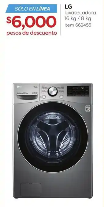 Costco LG lavasecadora 16 kg / 8 kg oferta