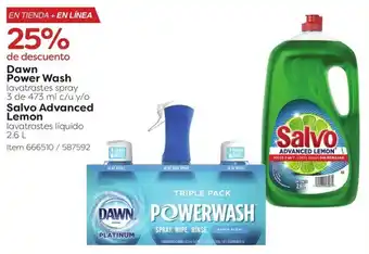 Costco Dawn Power Wash lavatrastes spray 3 de 473 ml c/u y/o Salvo Advanced Lemon lavatrastes líquido 2.6 L oferta
