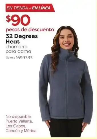 Costco 32 Degrees Heat chamarra para dama oferta