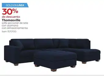 Costco Thomasville sofá seccional de tela con otomano con almacenamiento oferta