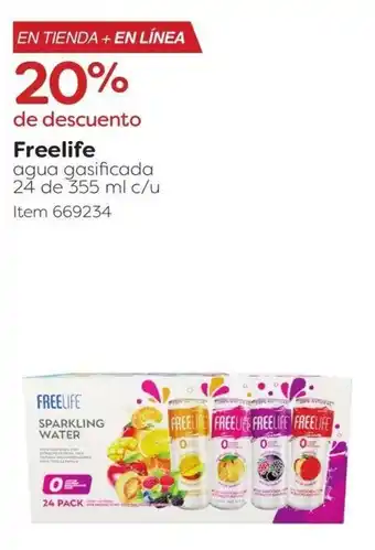 Freelife agua gasificada 24 de 355 ml