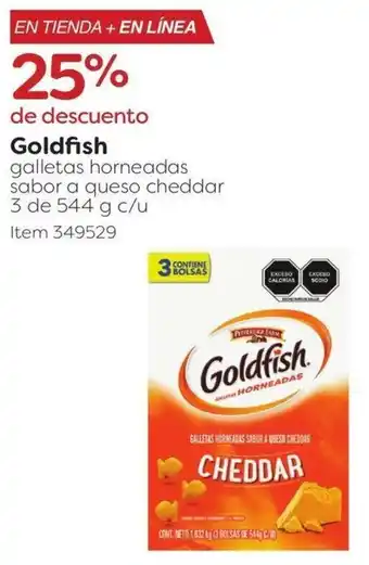 Goldfish galletas horneadas sabor a queso cheddar 3 de 544 g c/u