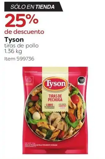 Costco Tyson tiras de pollo 1.36 kg oferta
