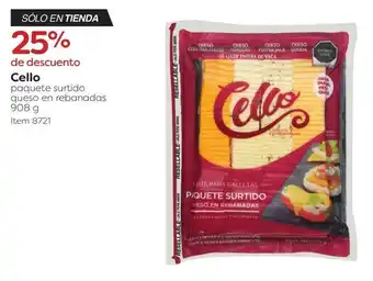 Costco Cello paquete surtido queso en rebanadas 908 g oferta