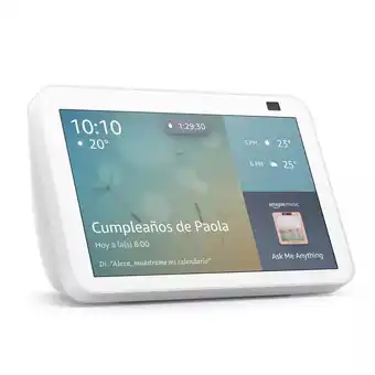 Mercado Libre Asistente virtual amazon echo show 8 2da gen hd con alexa color glacier white oferta