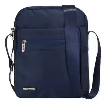 Messenger huser hombre h1710 acabado de los herrajes niquel color azul color de la correa de hombro azul diseño de la tela li