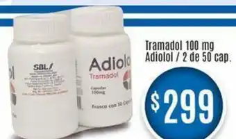 Tramadol 100 mg Adiolol / 2 de 50 cap.