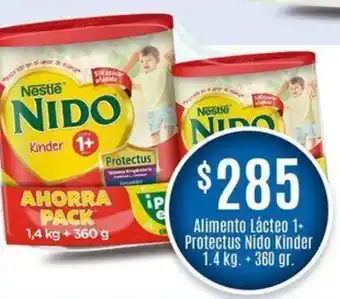 Calimax Alimento Lácteo 1+ Protectus Nido Kinder 1.4 kg. + 360 gr. oferta
