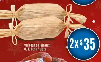 Variedad de Tamales de la Casa, x 2