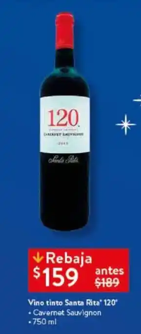 Vino tinto Santa Rita 120 Cavernet Sauvignon 750 ml