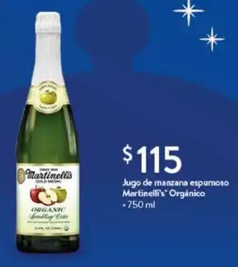 Walmart Jugo de manzana espumoso Martinelli's Orgánico 750 ml oferta