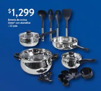 Walmart Bateria de cocina Oster con utensilios 22 pzas oferta