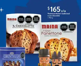 Walmart Panettone Maina tradicional o con chocolate 750 g oferta