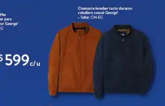 Chamarra bomber tacto durazno caballero casual George Tallas: CH-EG