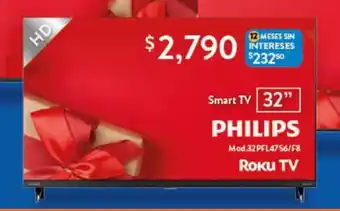 Walmart PHILIPS Smart TV 32" oferta