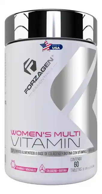 Mercado Libre Forzagen essentials womens multivitamin 60 tabs | vitaminas sabor sin sabor oferta