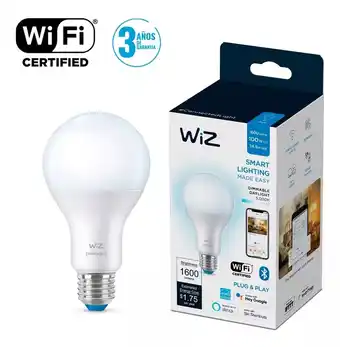 Mercado Libre Foco Inteligente Wiz A21 Luz Fría Mayor Potencia De Luz Color de la luz Blanco frío oferta