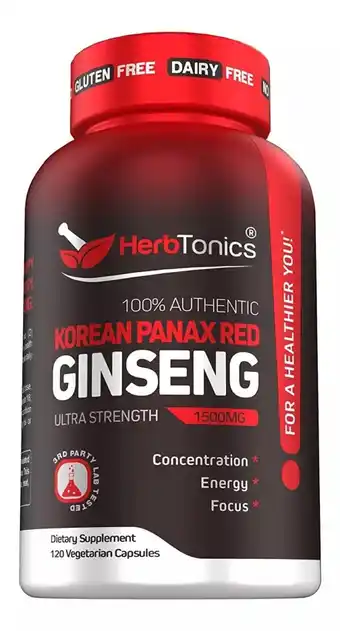 Mercado Libre Herbtonics korean panax red ginseng high potency 1500mg 120c oferta