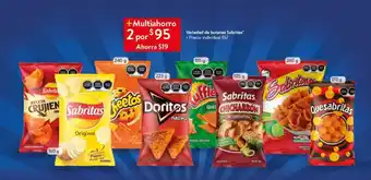 Walmart Variedad de botanas Sabritas 2 por oferta