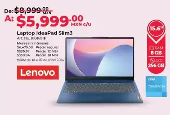 Office Depot Lenovo Laptop IdeaPad Slim3 oferta