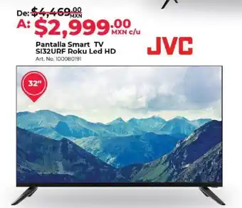 Office Depot JVC Pantalla Smart TV SI32URF Roku Led HD oferta