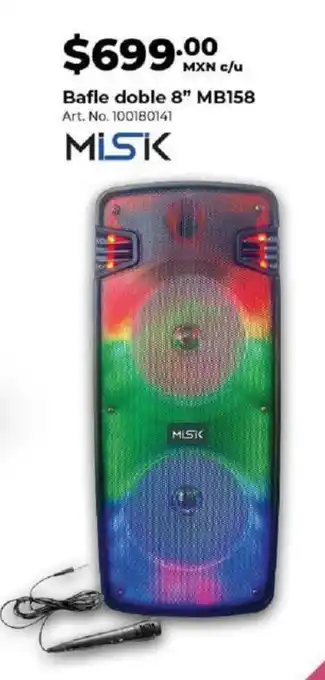 Office Depot MISK Bafle doble 8" MB158 oferta