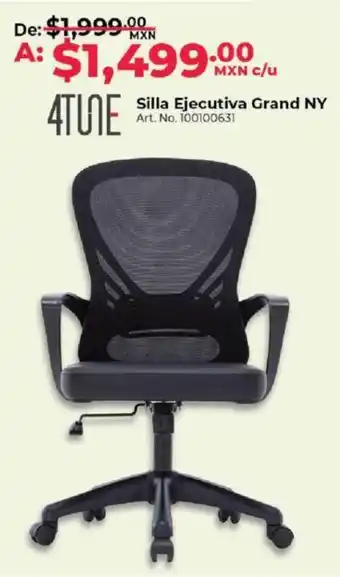 Office Depot 4TUNE Silla Ejecutiva Grand NY oferta