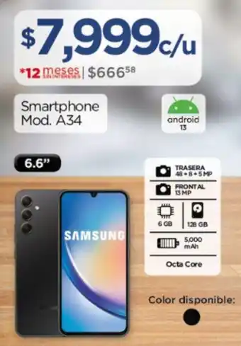 SAMSUNG Smartphone Mod. A34